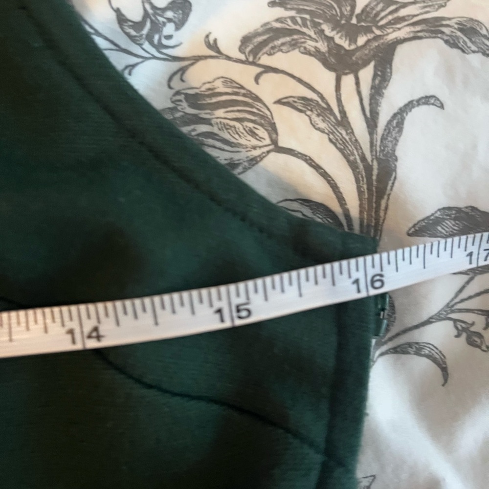 Hunter Green soft cotton feeling beautiful fitted stretchy Dress - Picture 4 of 8